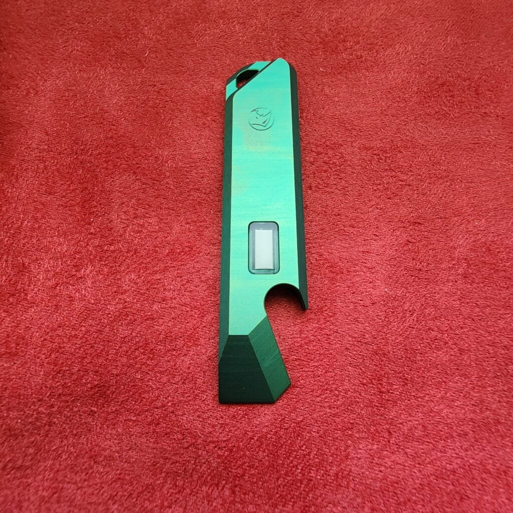 Glow Rhino Green Titanium EDC Pry Bar With Tritium Insert TSA Knives