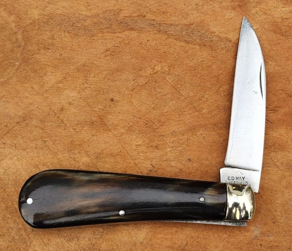 Ed K Sheffield Wharncliffe Jack in Buffalo Horn knives for sale