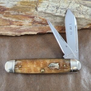 Schatt & Morgan USA Exclusive Limited Production 1 of 73. #99 Harness Jack Green Jig Bone. knives for sale
