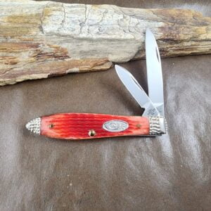 Case #53219 Teardrop Jack in Red Jigged Bone knives for sale