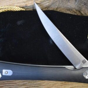 Artisan Waistline Black G10 Curved Handle knives for sale