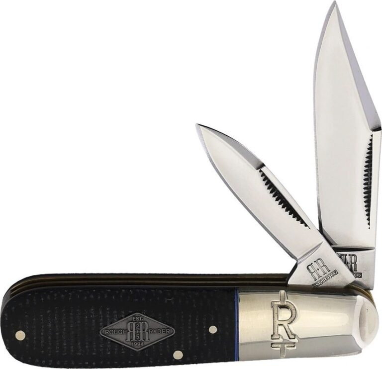 Rough Ryder Black Micarta Barlow knives for sale