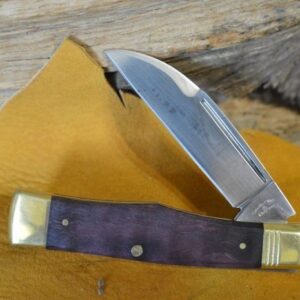 Trestle Pine Gunflint Purple Curly Maple P4 knives for sale