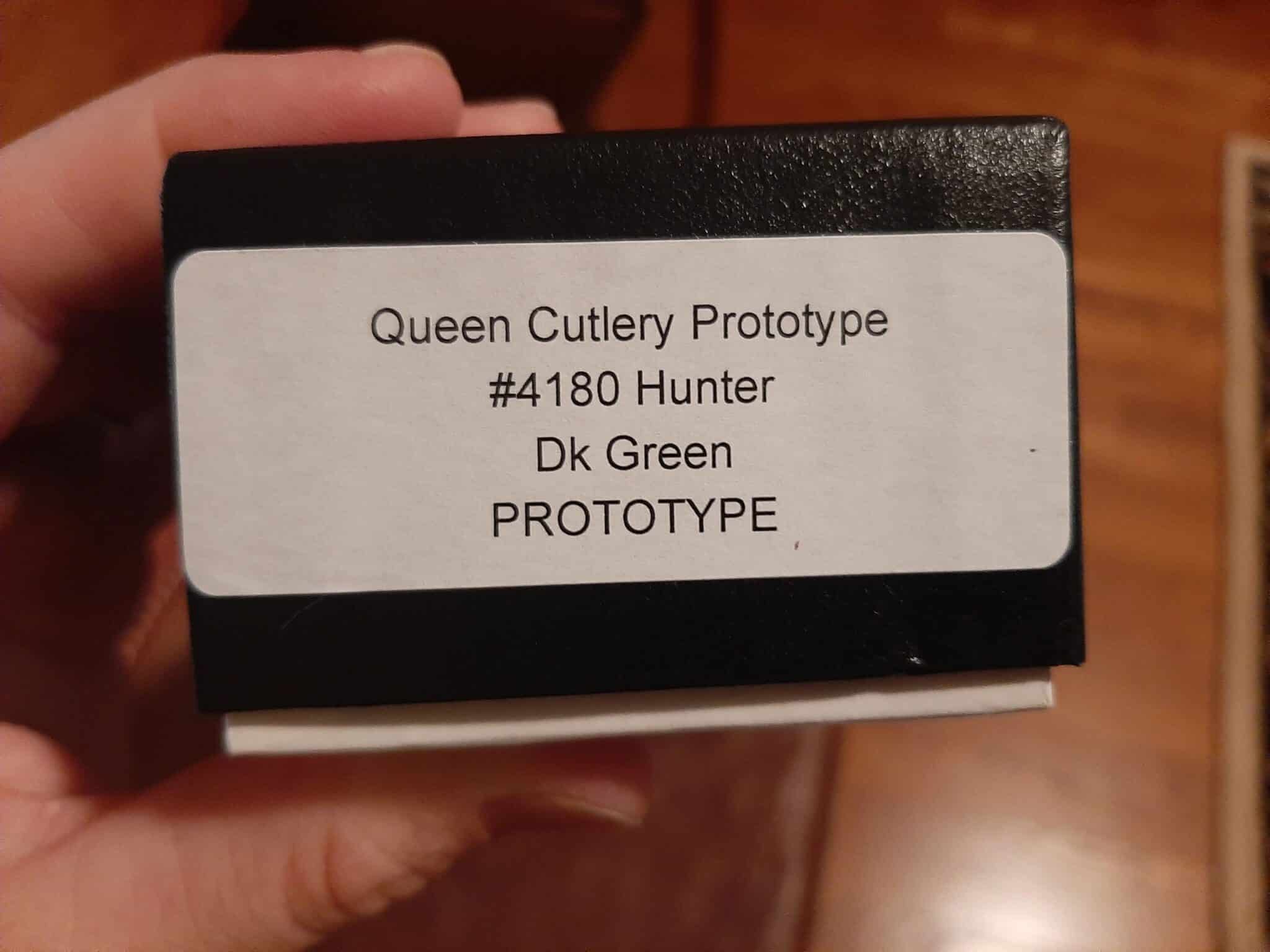 Queen 4180 Dark Green Hunter PROTOTYPE knives for sale