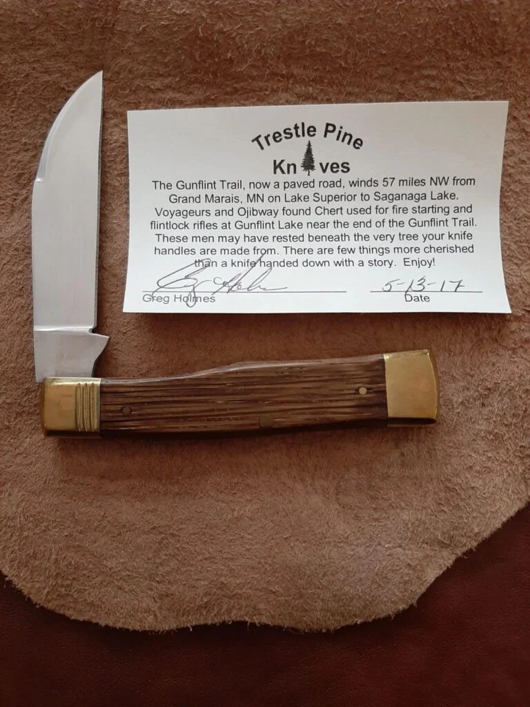 Trestle Pine Gunflint Old Growth Oak W For Sale | TSA Knives