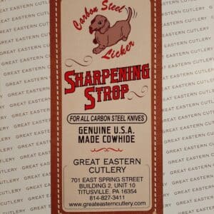 GEC Carbon Steal Licker Sharpening Strop Poster 8.5 x 11" knives for sale