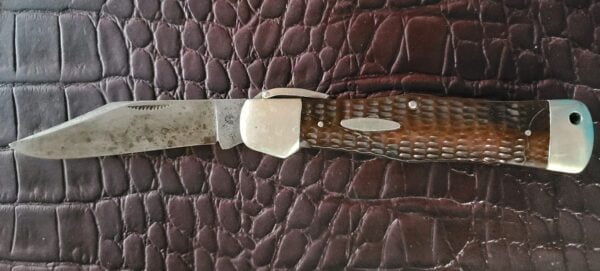 1920 Western States Large Swell Center Hunter in Bone Lever Lock RARE knives for sale
