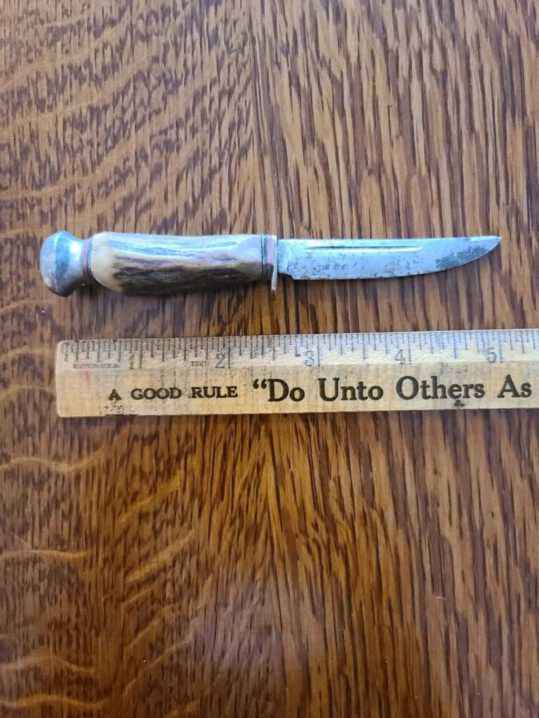 Vintage Solingen Mini Stag Fixed Blade Hunter knives for sale