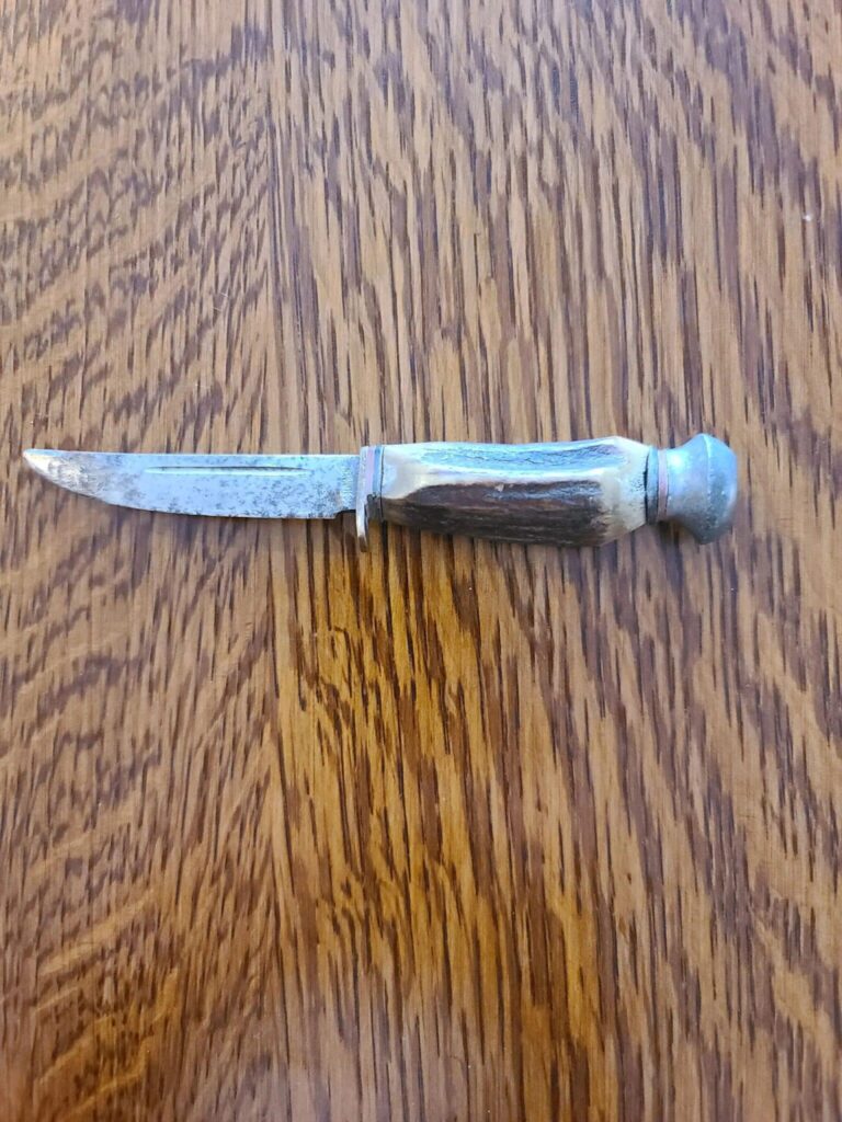 Vintage Solingen Mini Stag Fixed Blade Hunter knives for sale