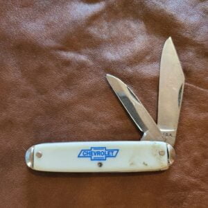 USA made Chevrolet 2 blade Vintage Folding Knife knives for sale