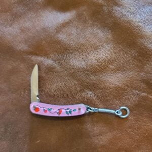 Miniature Pink Folding Pocket Knife Vintage knives for sale