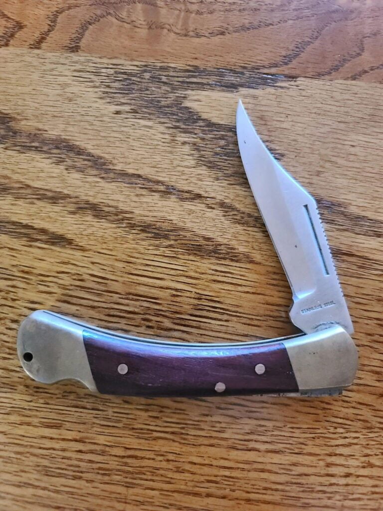 Vintage SS Lock back Hunter with Lanyard Hole knives for sale