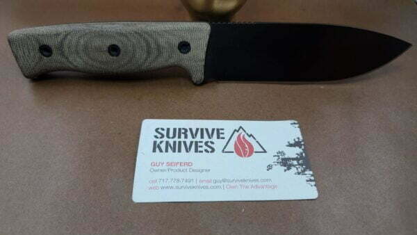 Survive Knives GSO-5 Green Tactical Handle, Black Blade, Black Sheath knives for sale