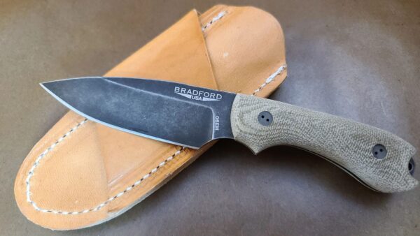 Bradford Gardian 3, 3D OD Green Micarta ,M390, Sabre Grind, Nimbus Finish knives for sale