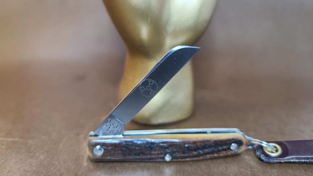 GEC #053121 Sambar Stag Keychain Knife knives for sale
