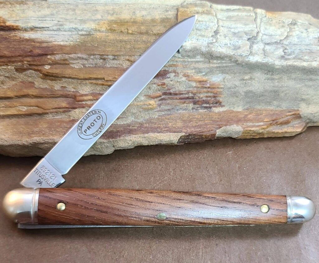 GEC PROTOTYPE #892121 Stabilized Antique Chestnut Wood Fruit Knife (1 OF 1) knives for sale