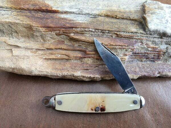 Vintage Synt. MOP USA Made 2.5" OAL knives for sale