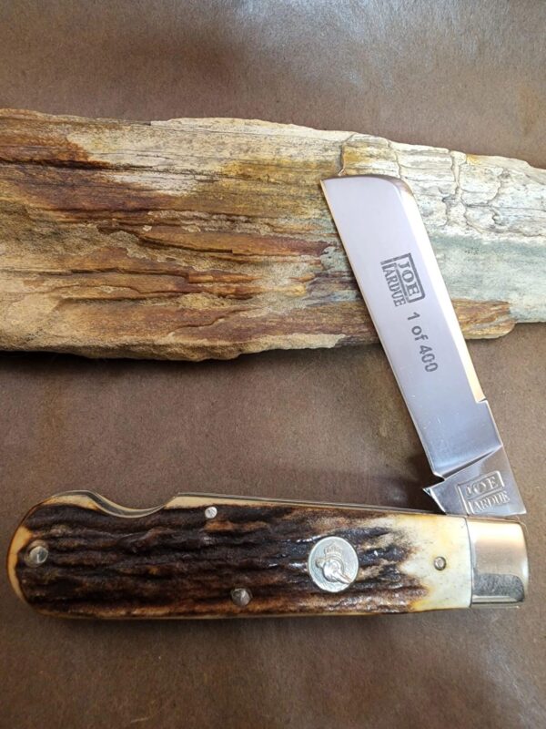 Queen Joe Pardue Stag Cotton Sampler #2C knives for sale