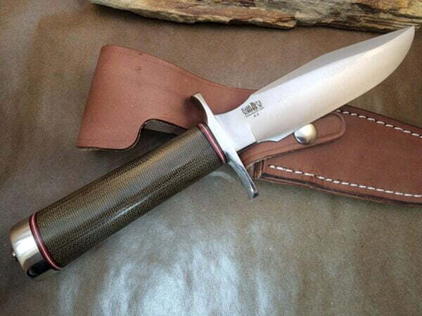 Blackjack Classic Blades Model 5 Green Canvas Micarta knives for sale