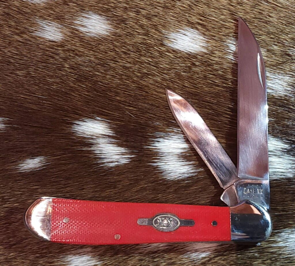 Case #45403 Red G-10 Smooth Copperhead knives for sale