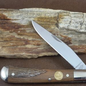 Canal Street #070 Half Moon Trapper in Reclaimed Chestnut knives for sale
