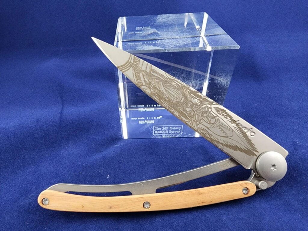 Deejo Tatoo: Fantasy Odin in Juniper Wood knives for sale