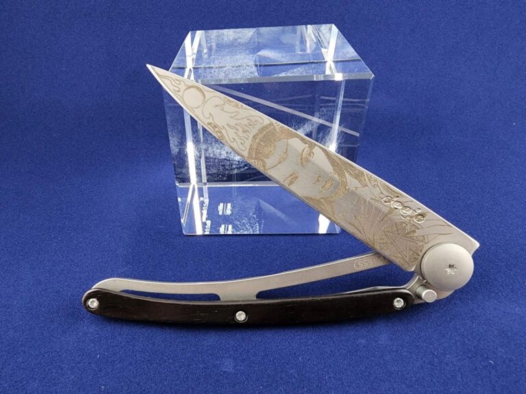 Deejo Tatoo: Fantasy Ebony wood Succubus knives for sale