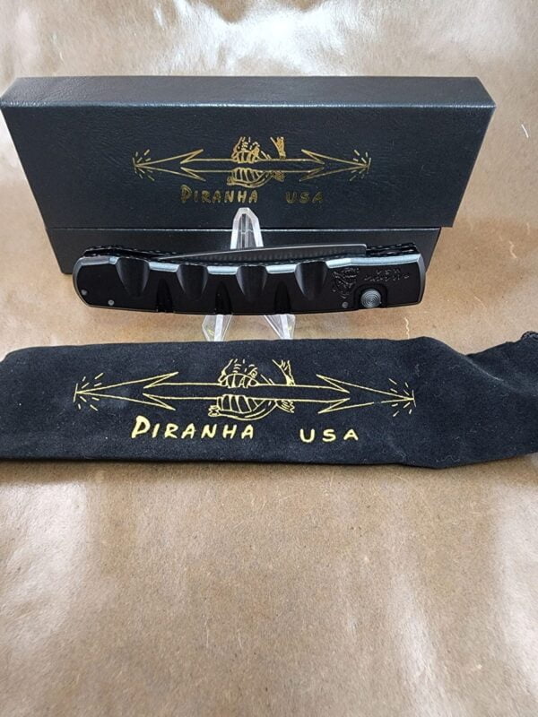 Piranha Virus Black Plain S30V Black Blade knives for sale