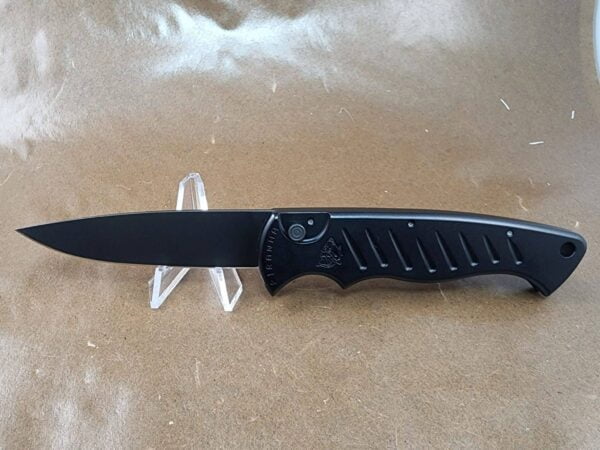 Piranha Pocket "Black" Plain 154CM Tactical Black Blade knives for sale