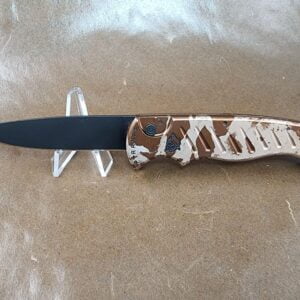 Piranha Pocket "Camo" Plain 154CM Tactical Black Blade knives for sale