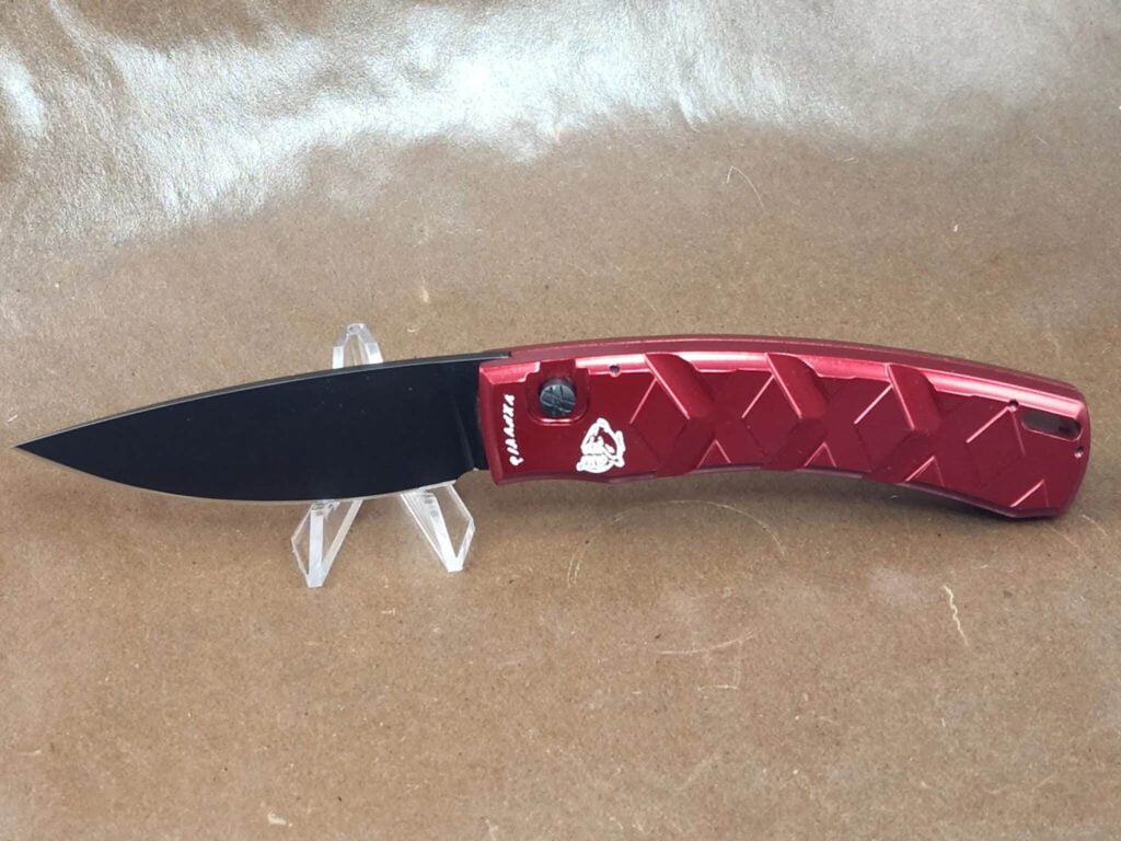 Piranha X "Red" Plain 154CM Blade Black Tactical Blade knives for sale