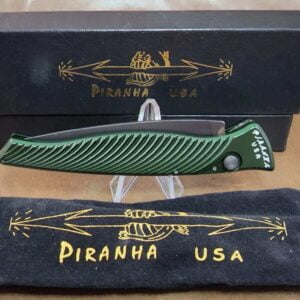 Piranha DNA Green Plain S30V Black Blade knives for sale