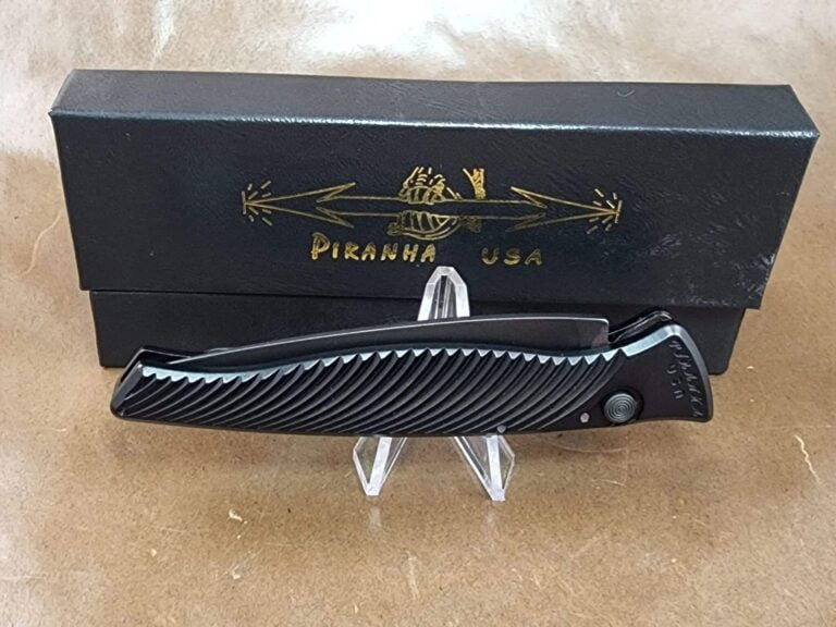Piranha DNA Black Plain S30V Black Blade knives for sale