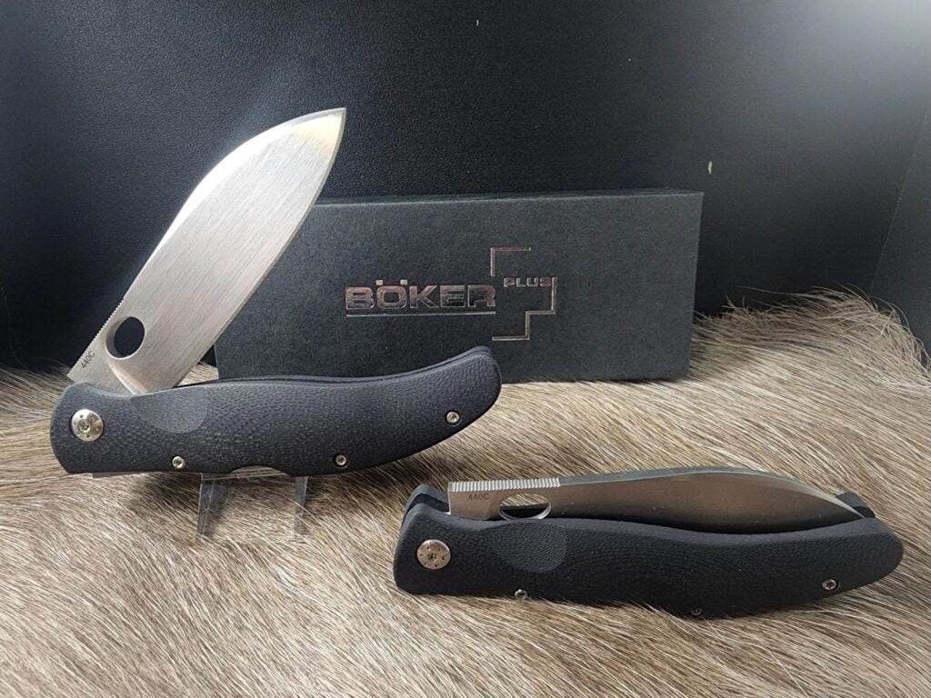 Böker Plus 01BO251 Black Yukon Straight 440C Folding Pocket Knife Model #: 01BO251 knives for sale