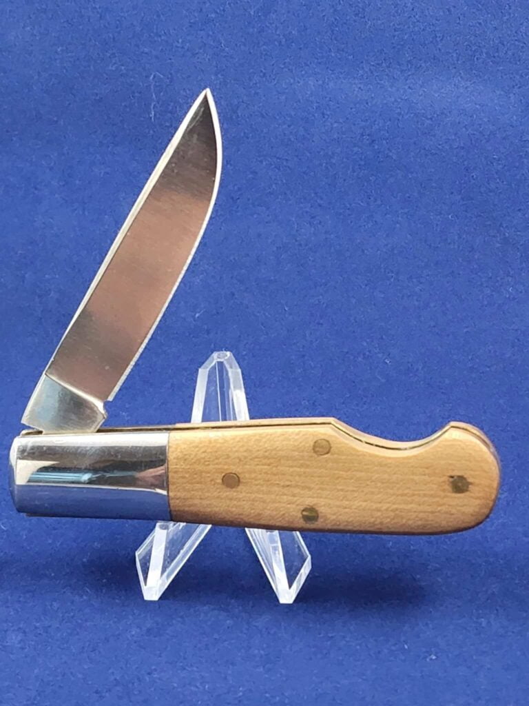 Trestle Pine Knives Portage with Old Growth Birch Handles (moderate blade play) knives for sale