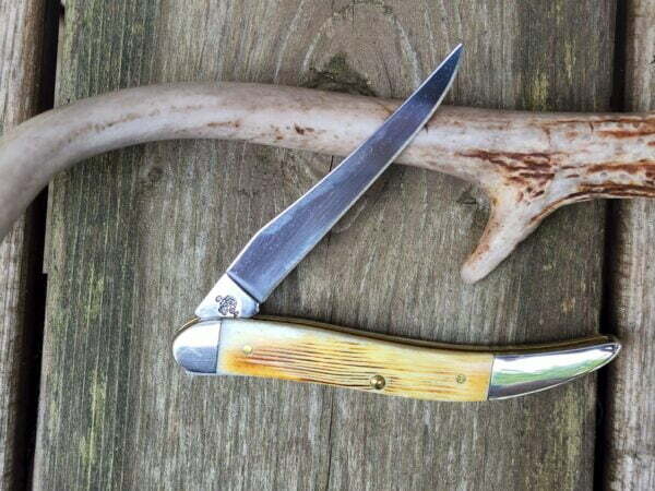 Case No 36724 Burnt Natural Bone Barnboard Jig Medium Texas Toothpick knives for sale