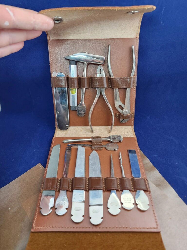 Antique Tool Kit Hugo Burns Made in Solingen Germany knives for sale