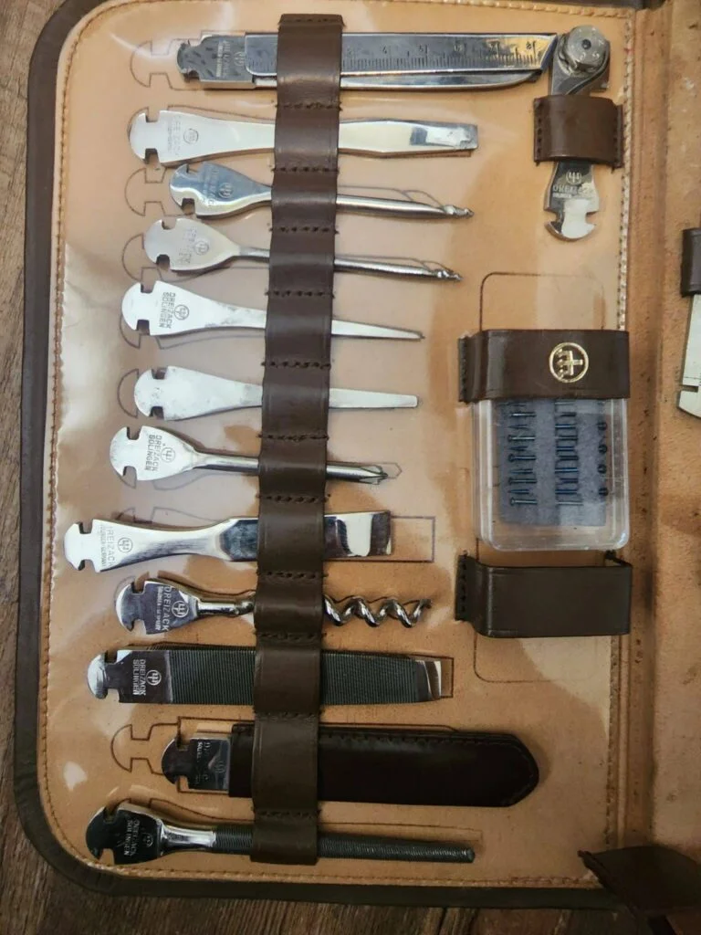Antique Tool Kit Dreizack made in Solingen Germany knives for sale