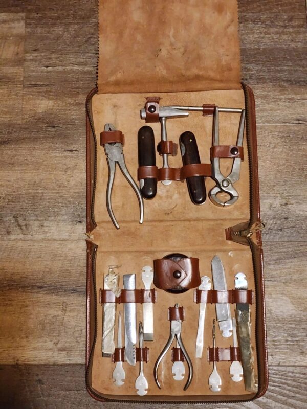 Antique Tool Kit J.A. Henckle's knives for sale