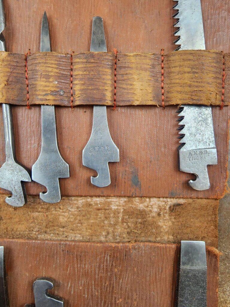 Antique Tool Kit Parts Made in Germany By A.K. & B. " The Kit" PARTS knives for sale
