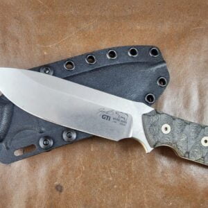 White River Knife & Tool GTI 4.5 Black and Olive Drab Linen knives for sale