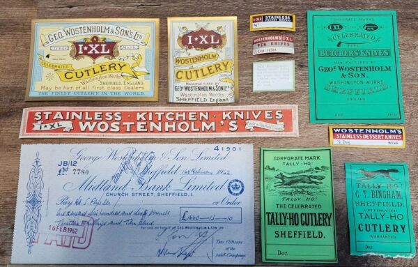 Vintage Cutlery Box Label Assortment knives for sale