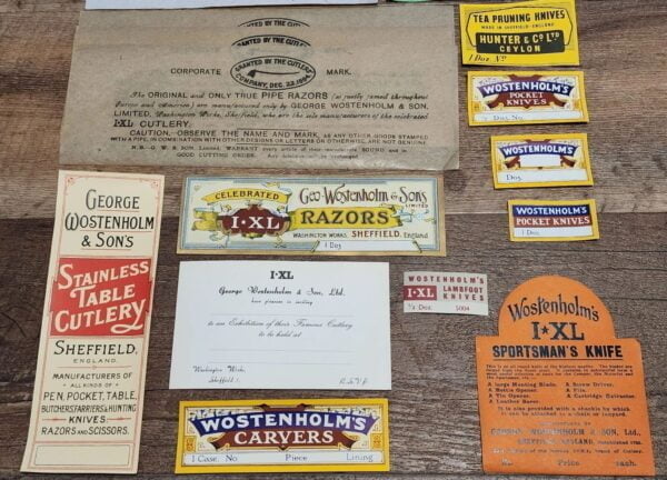 Vintage Cutlery Box Label Assortment knives for sale