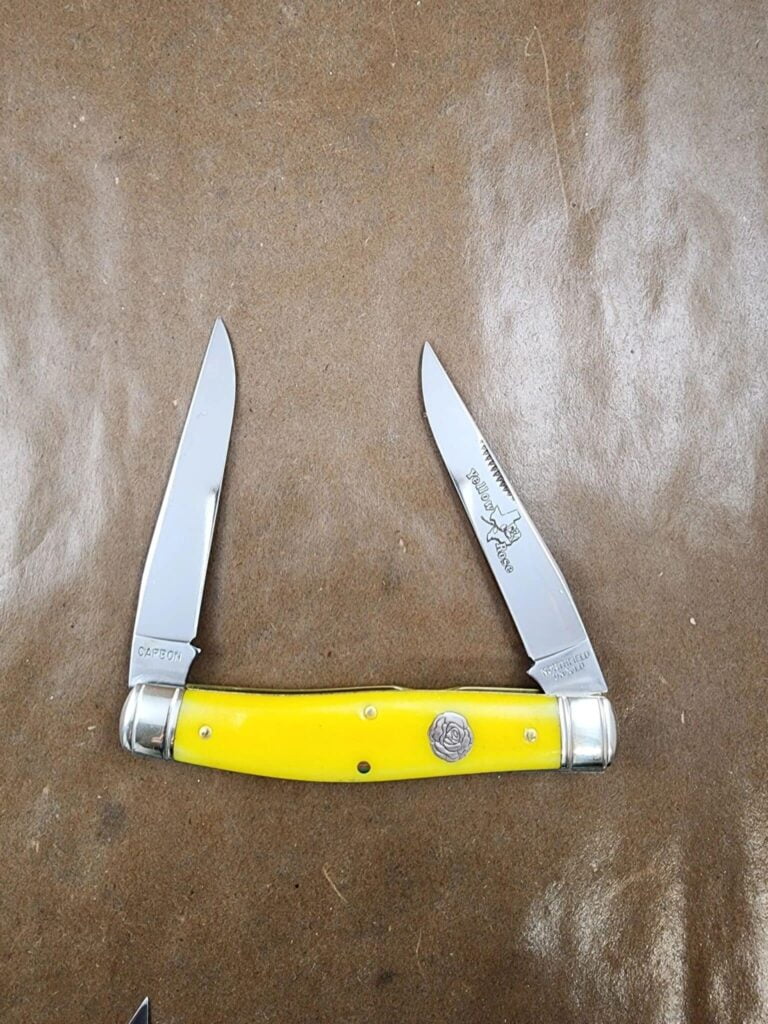 GEC #818222 Smooth Yellow Rose Bone PROTOTYPE knives for sale