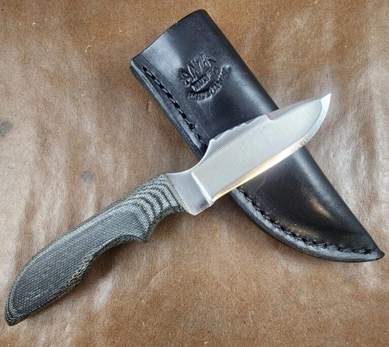 Anza USA 19 Black Micarta Fixed Blade gently USED knives for sale