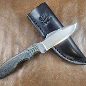 Anza USA 19 Black Micarta Fixed Blade gently USED knives for sale