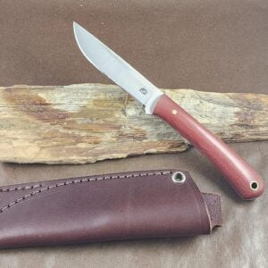 L.T. Wright "The Bandit" in Red Linen knives for sale