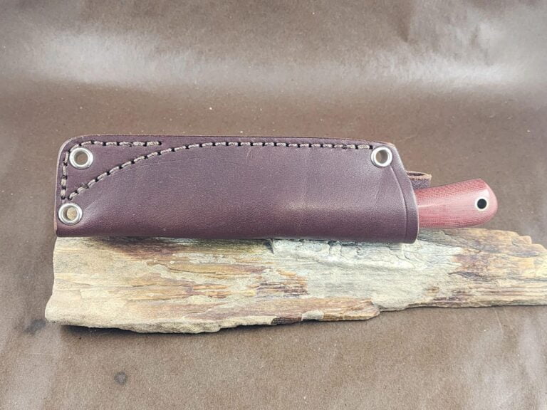 L.T. Wright "The Bandit" in Red Linen knives for sale