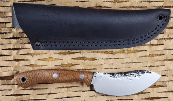 Lon Humphry Nessmuk Black Tail in Brown Micarta with Forged 52100 Steel knives for sale