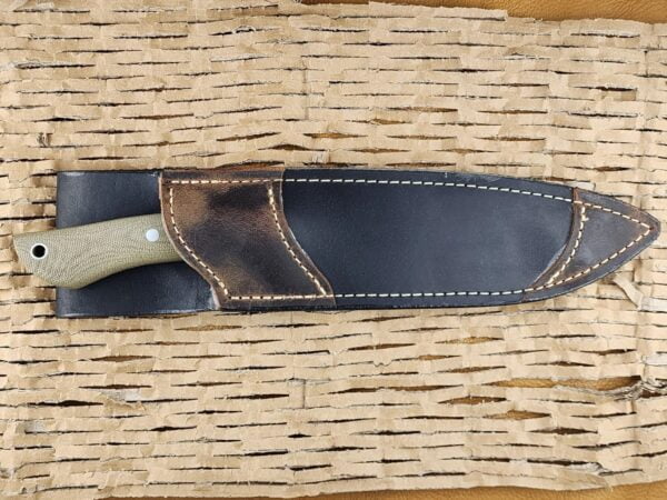 Lon Humphry Ranger in Green Micarta with forged 52100 Steel knives for sale